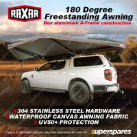 RAXAR 180 Degree Freestanding Awning - Waterproof Awning Fabric & LED Strips