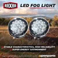 Pair of RAXAR LED Fog Light LED Driving Lamp 4X4 Offroad Universal Fitment