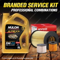 Oil Air Fuel Filter + 5L APX5W30A5 Service Kit for Ford Focus LW 4cyl 2L Diesel