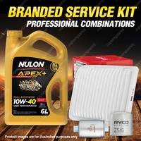 Oil Air Fuel Filter + 6L APX10W40 Service Kit for Ford Fpv F6 Tornado Ute BA 4L