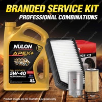 Oil Air Fuel Filter + 5L APX5W40 Service Kit for Hyundai I30 GD 4cyl 1.6L 12-On