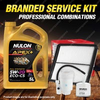 Oil Air Fuel Filter + 5L APX5W20C5 Service Kit for Hyundai I45 YF 4cyl 2.4L