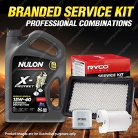 Oil Air Fuel Filter + 5L PRO15W40 Service Kit for Mazda 323 Protege BJ 4cyl 1.8L
