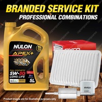 Oil Air Fuel Filter + 5L APX5W30D1 Engine Oil for Mazda Mazda 2 DY 4cyl 1.5L