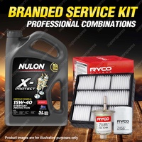 Oil Air Fuel Filter + 5L PRO15W40 Service Kit for Mitsubishi Magna TJ II V6 3.5L