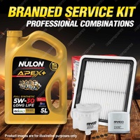 Oil Air Fuel Filter + 5L APX5W30D1 Service Kit for Subaru Liberty GEN 5 2.5L