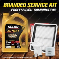 Oil Air Fuel Filter + 5L APX5W30D1 Engine Oil for Subaru Xv GP7 4cyl 2L 12-14