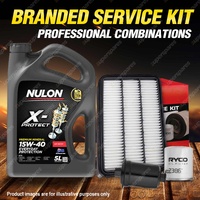 Oil Air Fuel Filter + 5L PRO15W40 Oil Service Kit for Toyota Camry SXV20R 2.2L 