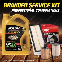 Oil Air Fuel Filter + 5L APX5W30C3 Engine Oil for Volkswagen Jetta 1K TDI 2L