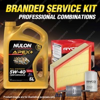 Oil Air Fuel Filter + 5L APX5W40 Oil Service Kit for Volkswagen Polo 9N GTI 1.8L