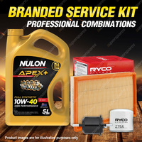 Ryco Oil Air Fuel Filter 5L APX10W40 Oil Service Kit for Hyundai Accent LC 1.5L