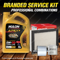 Ryco Oil Air Fuel Filter 5L APX5W30D1 Service Kit for Mazda Tribute CU08 YU 3.0L