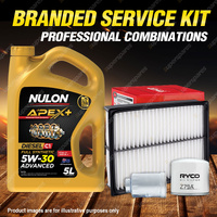 Ryco Oil Air Fuel Filter 5L APX5W30C1 Service Kit for Mazda 3 BK 2.0L BL 2.2L TD