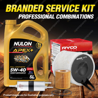 Ryco Oil Air Fuel Filter 5L APX5W40 Service Kit for BMW 120i E82 E87 E88 2.0L