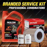 Ryco Oil Air Fuel Filter 7L XPRHD15W40 Service Kit for Toyota Hilux LN56 65 LN85