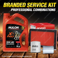Ryco Oil Air Fuel Filter 5L XPR15W40 Oil Service Kit for Holden Astra LD 1.8L