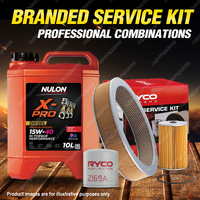 Ryco Oil Air Fuel Filter 10L XPRHD15W40 Service Kit for Nissan Patrol MQ 80-85