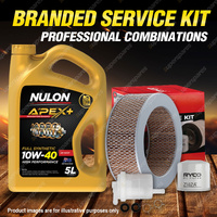 Ryco Oil Air Fuel Filter 5L APX10W40 Service Kit for Pajero NA NB NC ND Petrol