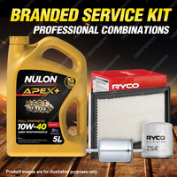 Ryco Oil Air Fuel Filter 5L APX10W40 Service Kit for Holden Commodore VP VR 3.8