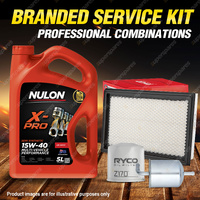 Ryco Oil Air Fuel Filter 5L XPR15W40 Oil Service Kit for Nissan Patrol GQ 4.2L