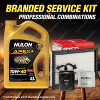 Ryco Oil Air Fuel Filter 5L APX10W40 Oil Service Kit for Subaru Liberty BD9 BG8