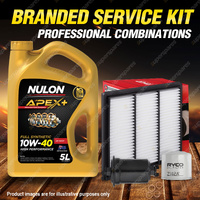 Ryco Oil Air Fuel Filter 5L APX10W40 Oil Service Kit for Mitsubishi Pajero NH V6