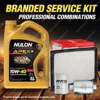 Ryco Oil Air Fuel Filter 5L APX10W40 Oil Service Kit for Ford Falcon EB ED EF EL