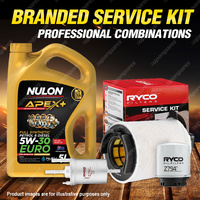 Ryco Oil Air Fuel Filter 5L APX5W30C3 Service Kit for Audi A3 8P 1.4L TFSi 10-13