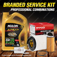 Ryco Oil Air Fuel Filter 5L APX5W30C3 Oil Service Kit for Audi A3 8P 2.0L FSi