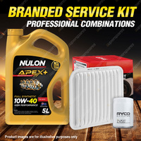 Ryco Oil Air Filter 5L APX10W40 Oil Service Kit for Mitsubishi 380 DB 3.8L V6