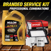 Ryco Oil Air Fuel Filter 5L APX5W30D1 Service Kit for Toyota Prius NHW20R 1.5L