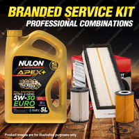 Ryco Oil Air Fuel Filter 5L APX5W30C3 Service Kit for Volkswagen Caddy 2K Eos 1F