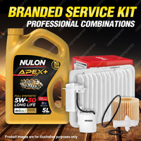 Ryco Oil Air Fuel Filter 5L APX5W30D1 Service Kit for Toyota Corolla ZRE153 2.0L