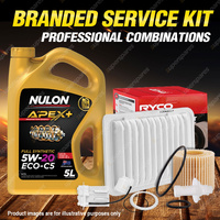 Ryco Oil Air Fuel Filter 5L APX5W20C5 Service Kit for Toyota Corolla ZRE182 1.8L