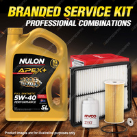 Ryco Oil Air Fuel Filter 5L APX5W40 Service Kit for Hyundai Santa Fe CM 09-12