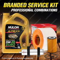 Ryco Oil Air Fuel Filter 5L APX5W30C3 Oil Service Kit for Audi A6 C7 2.0L TDi