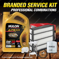 Ryco Oil Air Fuel Filter 5L APX5W30D1 Engine Oil for Toyota Hiace TRH201 221 223