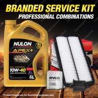 Ryco Oil Air Fuel Filter 5L APX10W40 Service Kit for Toyota Rav4 SXA 20 21 216