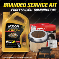 Ryco Oil Air Fuel Filter 5L APX10W40 Service Kit for Mitsubishi Lancer CB CC GSR
