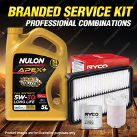 Ryco Oil Air Fuel Filter 5L APX5W30D1 Oil Service Kit for Toyota MR-2 ZZW30 1.8L