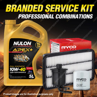 Ryco Oil Air Fuel Filter 5L APX10W40 Service Kit for Toyota Camry MCV20 3.0 V6