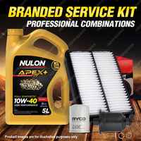 Ryco Oil Air Fuel Filter 5L APX10W40 Service Kit for Toyota TownAce KR42R 1.8L