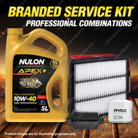 Ryco Oil Air Fuel Filter 5L APX10W40 Service Kit for Mitsubishi Pajero NJ NK NL