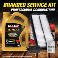 Ryco Oil Air Fuel Filter 5L APX10W40 Oil Service Kit for Suzuki X-90 SZ416 1.6L