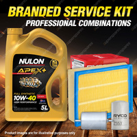Ryco Oil Air Fuel Filter 5L APX10W40 Oil Service Kit for VW Passat 3B 1.8L Turbo