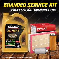 Ryco Oil Air Fuel Filter 5L APX5W30C3 Engine Oil for Volkswagen Beetle 9C 1.9 TD