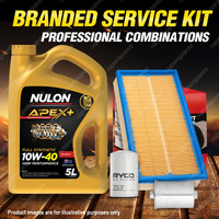 Ryco Oil Air Fuel Filter 5L APX10W40 Engine Oil Service Kit for Audi 80 B4 2.0E