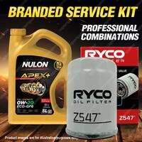 Ryco Oil Filter 5L APX0W20GF6 Eng Oil Service Kit for Honda Accord Civic Jazz RB