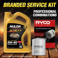 Ryco Oil Filter 5L APX5W40 Engine Oil Kit for Mitsubishi Lancer CJ CH Colt RG