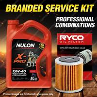 Ryco Oil Filter Nulon 5L XPR15W40 Engine Oil Kit for Ford Anglia 105E Cortina Gt